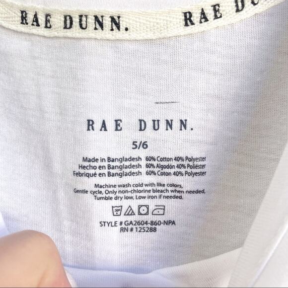 NWT Rae Dunn Girls Fa La‎ La Christmas Matching Top Leggings 2-Piece Set - Picture 5 of 5